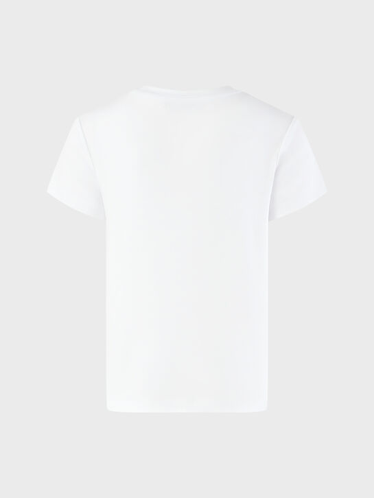 Футболка с цветком из фатина, белая Patrizia Pepe | Фото 3