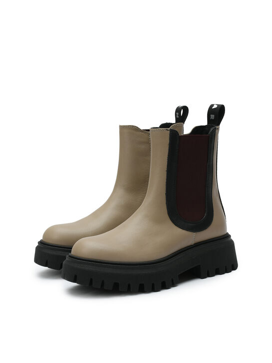 Ботинки высокие, бежевые MARNI | Фото 2