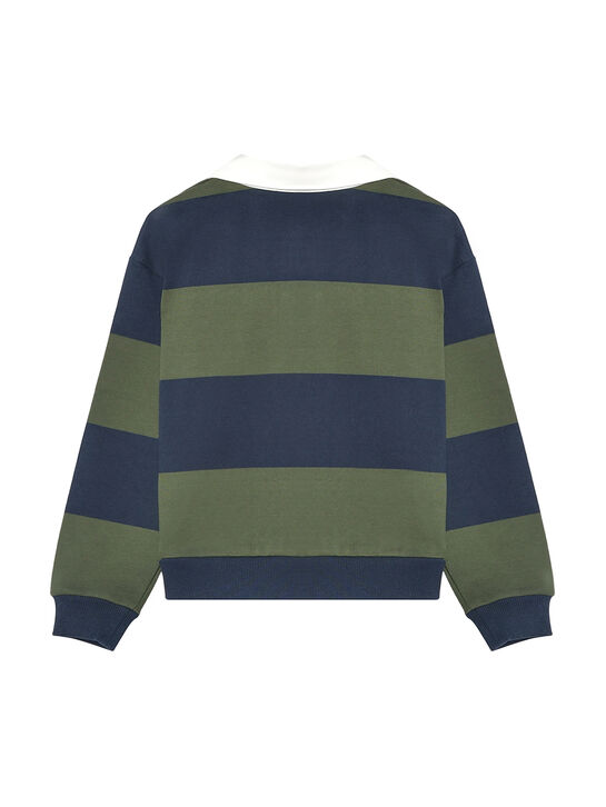 Толстовка-поло в широкую полоску The New Society | Фото 2