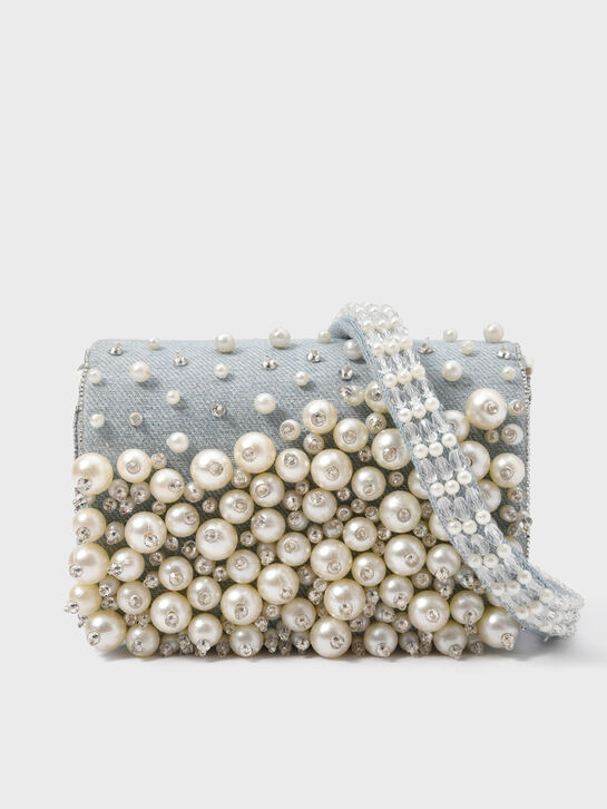 Сумка джинсовая с жемчугом Maison Ava | Фото 2