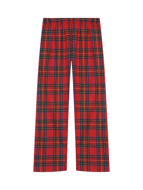 Пижама с новогодним принтом и брюками в клетку Story Loris | Фото 4