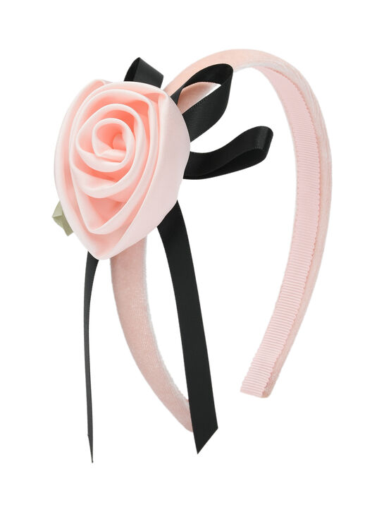 Ободок с аппликацией &quot;роза&quot; Monnalisa | Фото 1