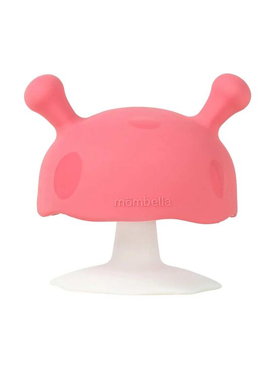 Прорезыватель Грибочек, силиконовый, розовый Mombella | Фото 1