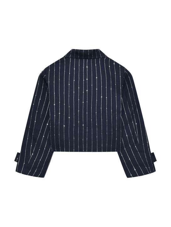 Пиджак в полоску со стразами Ermanno Scervino | Фото 2