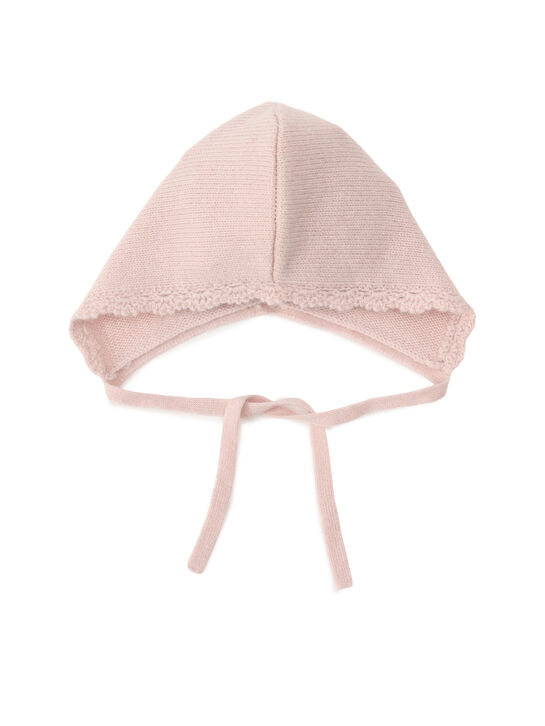 Чепчик кашемировый, розовый Oscar et Valentine | Фото 1