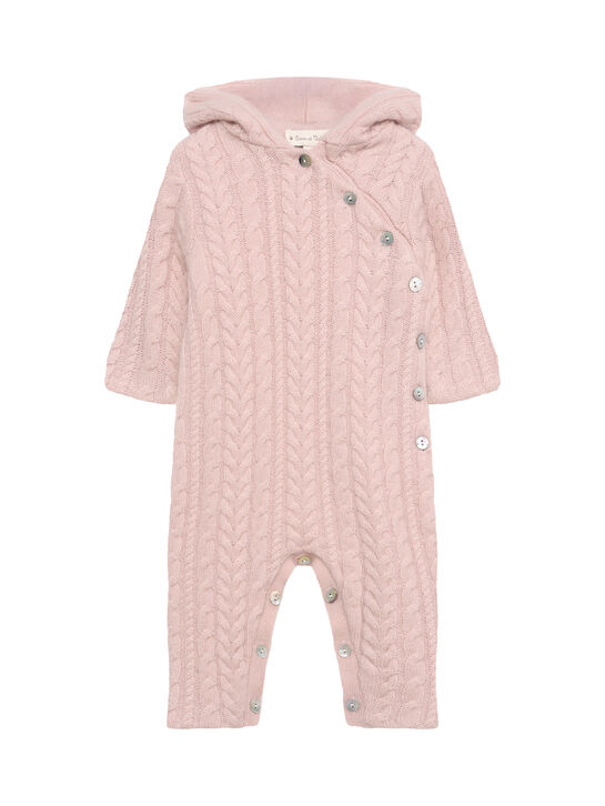 Комбинезон из кашемира, розовый Oscar et Valentine | Фото 1
