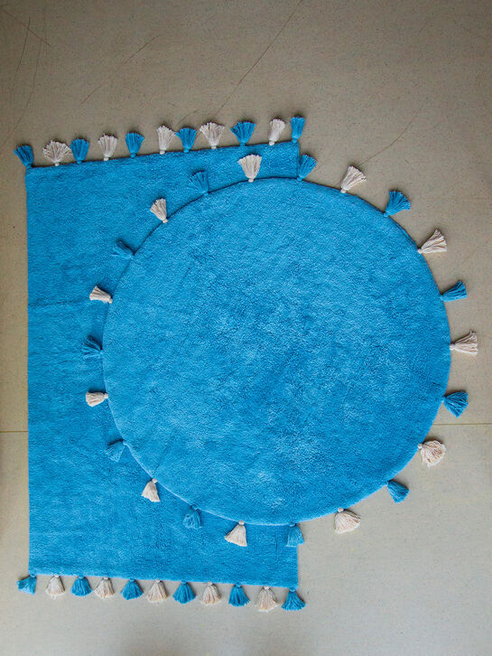 Хлопковый ковер Colorful Blue d140 Lillaland | Фото 11