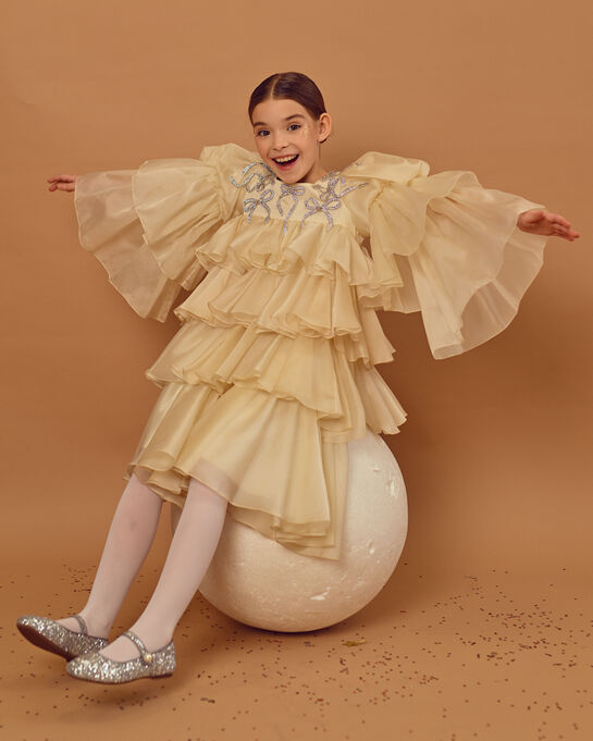 Платье с серебряными бантиками из страз Maison Ava | Фото 2