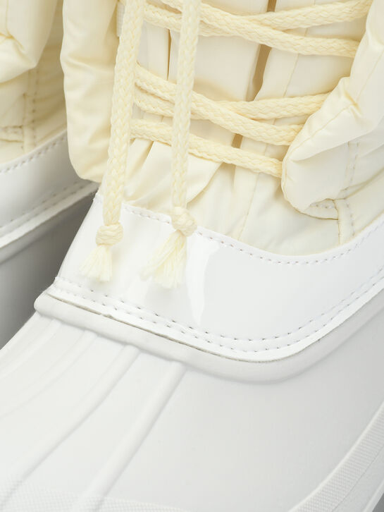 Сапоги резиновые с эко-шерстью, белые Rondinella | Фото 6