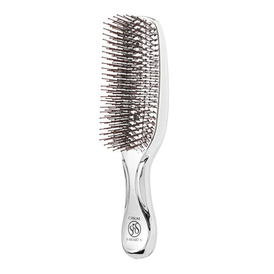 Расческа Scalp Brush Chromе, серебро, удлиненная S-heart-S | Фото 1