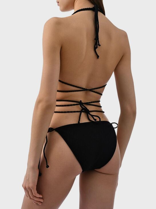 Купальник раздельный с удлиненной шнуровкой, черный NATAYAKIM | Фото 3