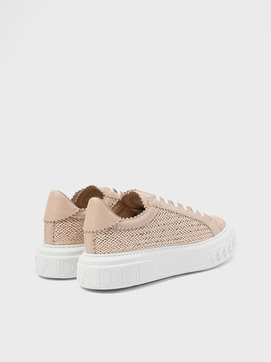 Кеды из плетеной кожи Casadei | Фото 3