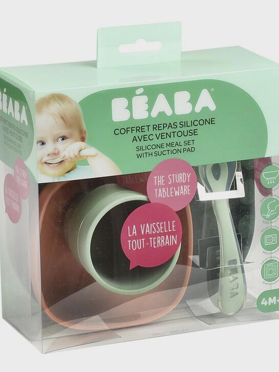 Набор посуды 2 тарелки, стакан, ложка COFFRET REPAS SILIC MINERAL BEABA | Фото 10