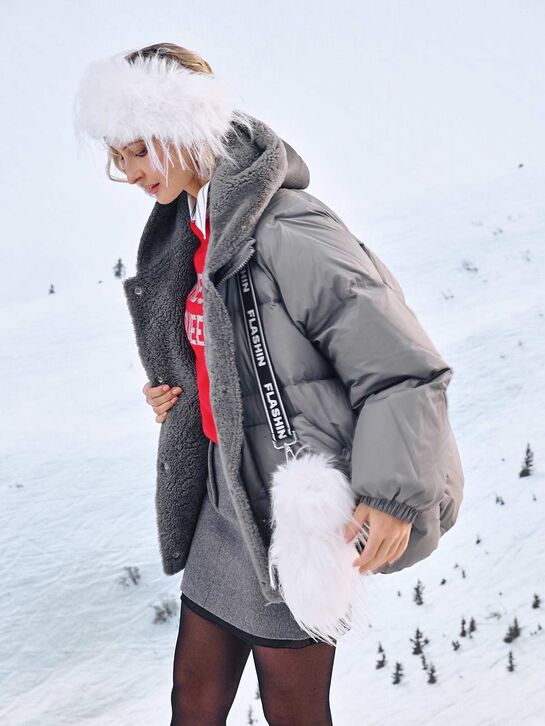 Повязка из эко-меха, белая Flashin | Фото 3