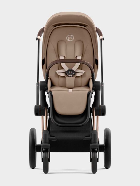 Коляска 3 в 1 Priam IV Rosegold, Cozy Beige со спальным блоком Lux Carry Cot, креслом Cloud T и базой Isofix CYBEX | Фото 4