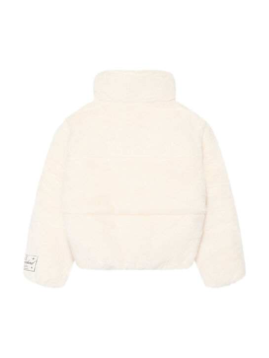 Шуба с высоким воротом, кремовая Molo | Фото 4