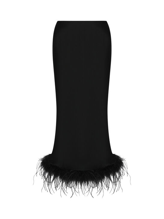 Юбка с отделкой из перьев Blumarine | Фото 1