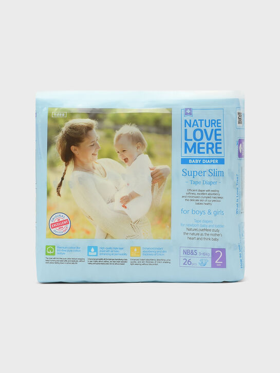 Подгузники супертонкие Super Slim S 3-6 кг, 26 шт NATURE LOVE MERE | Фото 1