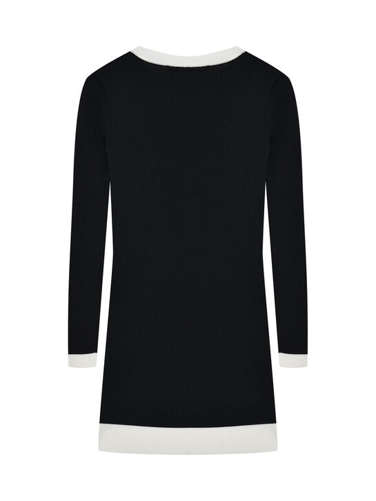 Платье с белым кантом, черное Patrizia Pepe | Фото 2