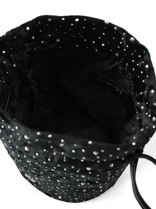 Сумка-мешок со стразами Patrizia Pepe | Фото 4