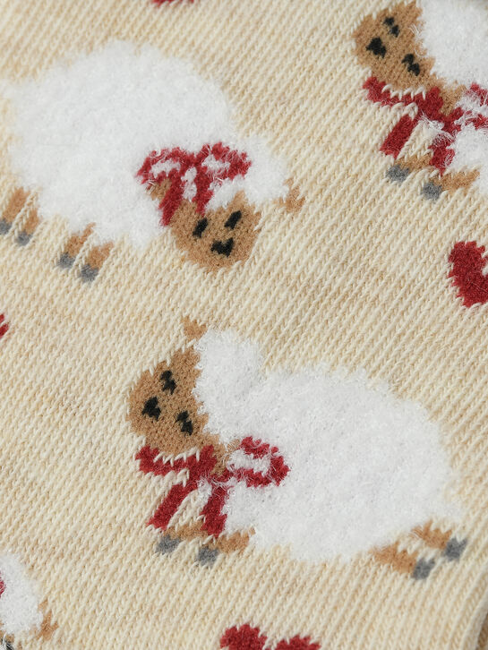 Носки с принтом &quot;овечки&quot;, бежевые Falke | Фото 2