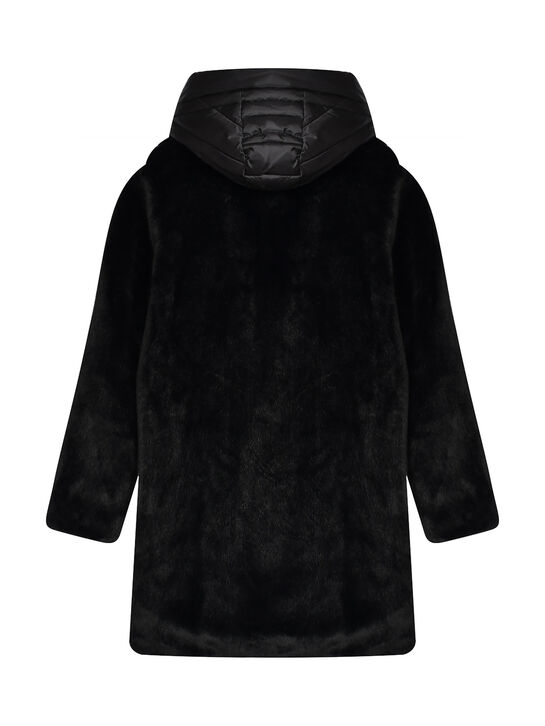 Шуба с капюшоном Bomboogie | Фото 5