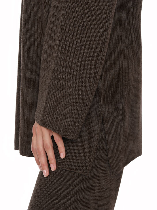 Свитер с широким воротником, коричневый Dan Maralex | Фото 4