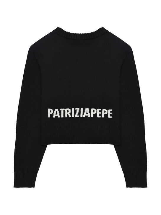 Джемпер с лого на спине, черный Patrizia Pepe | Фото 2
