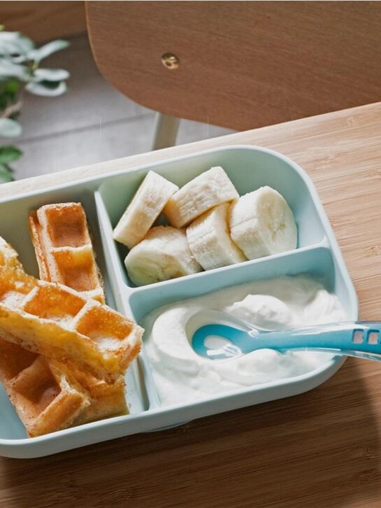 Набор посуды 2 предета (тарелка, ложка), голубой BEABA | Фото 2