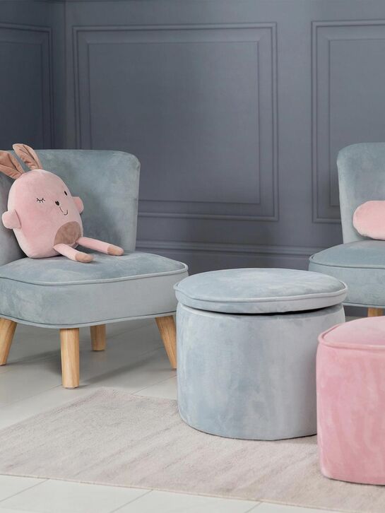 Детское велюровое кресло Lil Sofa, голубой Roba | Фото 3