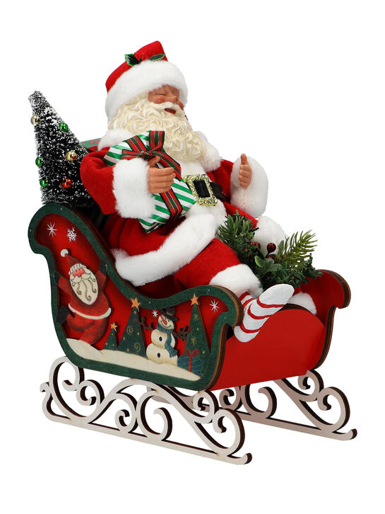 Новогодний сувенир Санта в санях 28Xx16×26 см Timstor | Фото 1