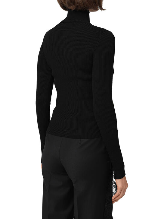 Джемпер с имитацией бра, черный Blumarine | Фото 4