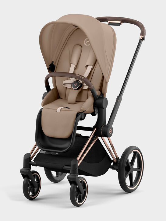 Коляска 3 в 1 Priam IV Rosegold, Cozy Beige со спальным блоком Lux Carry Cot, креслом Cloud T и базой Isofix CYBEX | Фото 3
