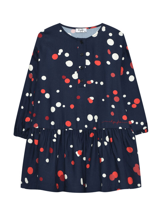 Платье с принтом &quot;кружочки&quot; IL Gufo | Фото 1