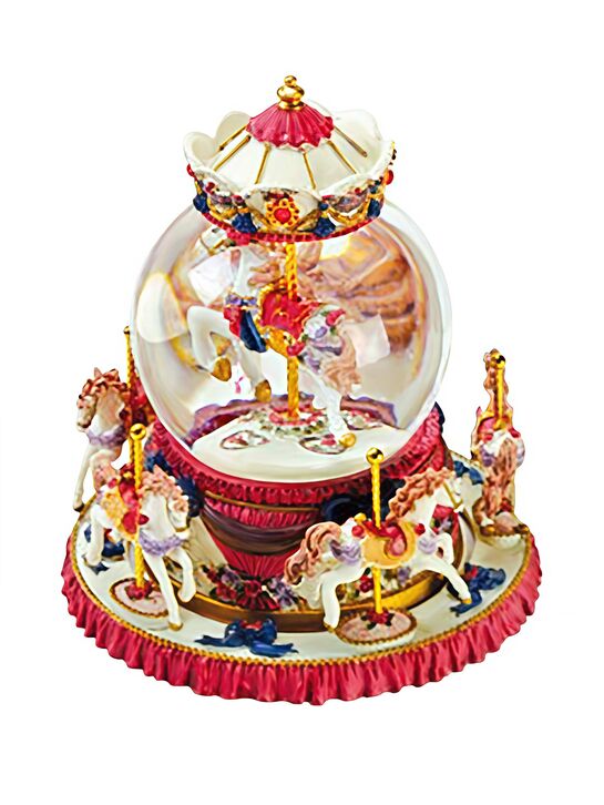Шар блестящий, карусельные лошадки, мелодия &quot;Волшебная флейта&quot; 15,5х15,5х16 см Musicboxworld | Фото 1