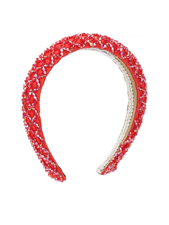 Ободок со стразами, красный Junona | Фото 1