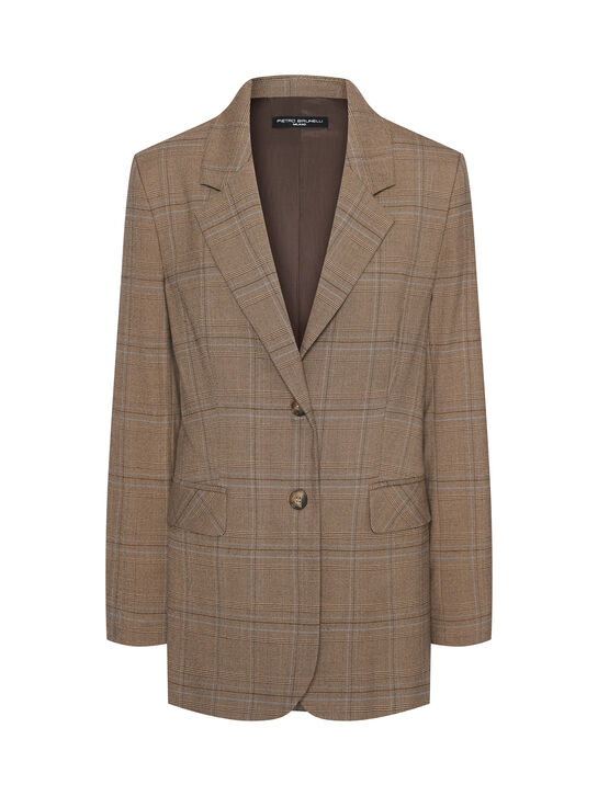 Жакет однобортный в клетку CHIARA Pietro Brunelli | Фото 1