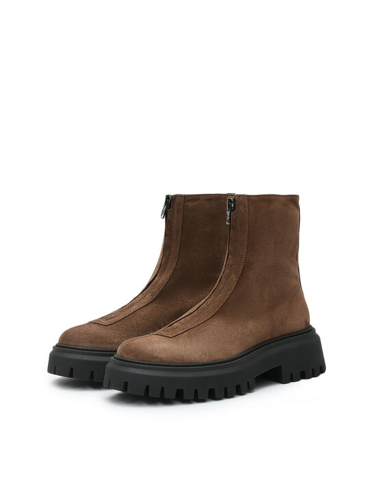 Ботинки с застежкой на молнию, коричневые Jarrett | Фото 2