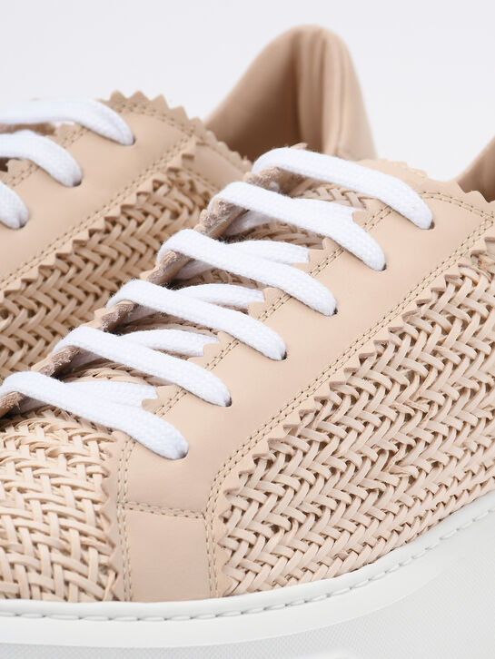 Кеды из плетеной кожи Casadei | Фото 7