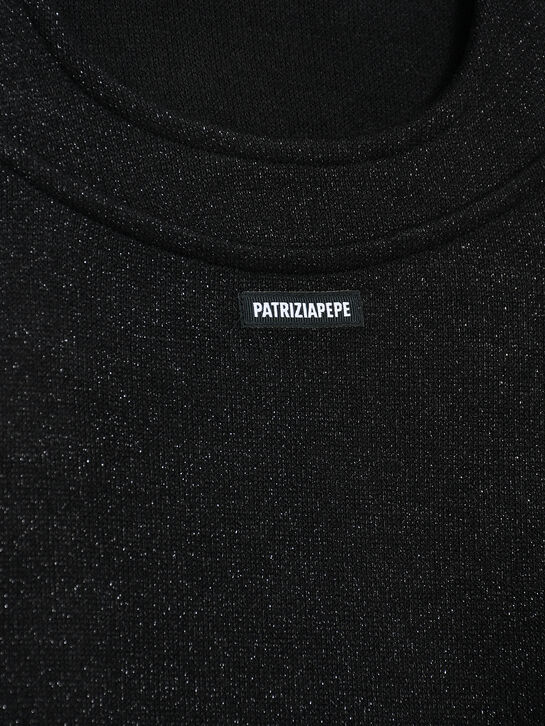 Топ с люрексом, черный Patrizia Pepe | Фото 3