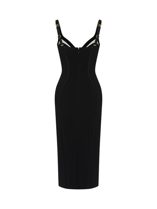 Платье с вырезами, черное Elisabetta Franchi | Фото 7