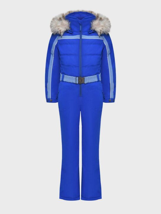 Комбинезон с эко-мехом, синий PinBina | Фото 1