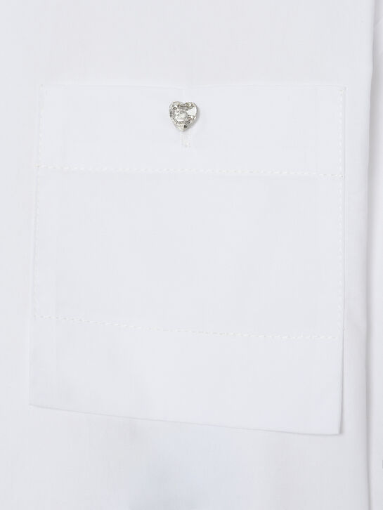 Рубашка укороченная с вышивкой Monnalisa | Фото 3