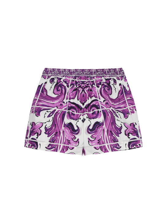 Шорты из поплина, принт &quot;майолика&quot; Dolce&Gabbana | Фото 2