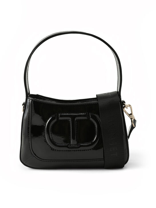 Сумка с лого в тон, черная TWINSET | Фото 4