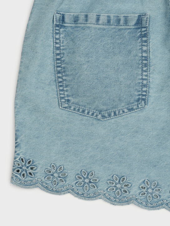 Джинсовые шорты с шитьем The New Society | Фото 3