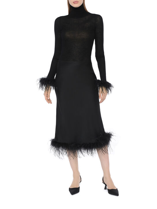 Водолазка с перьями на рукавах Blumarine | Фото 3