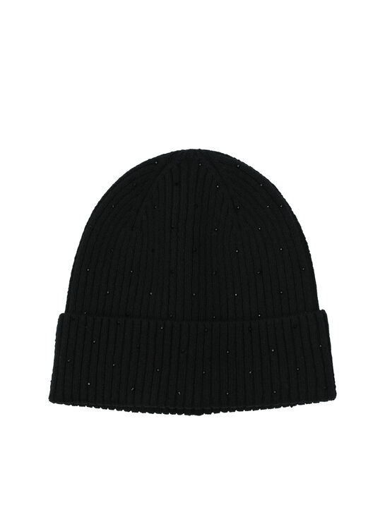Шапка со стразами, черная Flashin | Фото 1