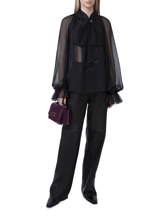 Блуза прозрачная, черная Flashin | Фото 3