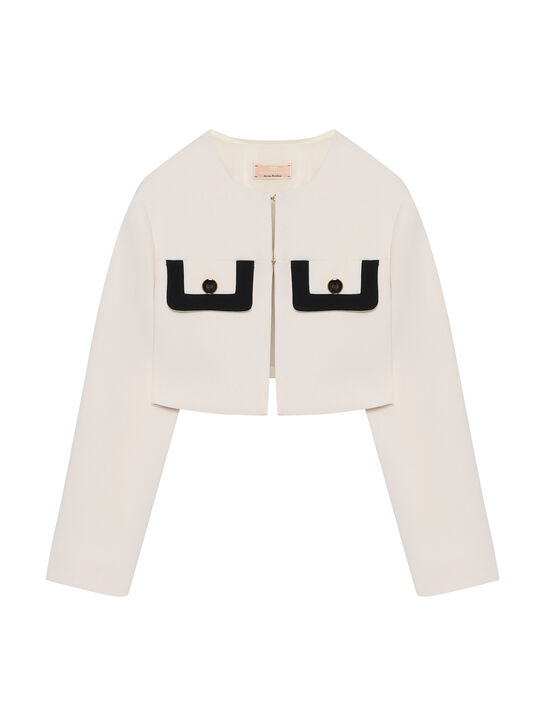 Пиджак укороченный с имитацией карманов Elisabetta Franchi | Фото 1